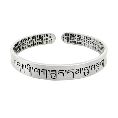 StarGems® Öffnungsgeschnitztes Sanskrit-Armband aus 999er-Sterlingsilber, handgefertigt, für Damen Cb0007