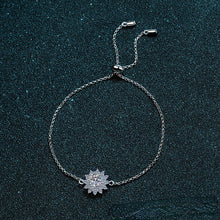 hesy® 0.5ct Moissanite 925 Silver Platinum Plated Adjustable Sunflower Bracelet B4740