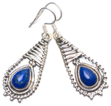 Natural Lapis Lazuli Handmade Unique 925 Sterling Silver Earrings 1.75" Y0795