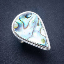 Natural Abalone Shell Handmade Unique 925 Sterling Silver Ring 6.25 Y4179