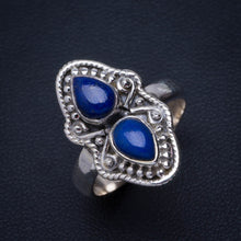 Natural Lapis Lazuli Handmade Unique 925 Sterling Silver Ring 7 B1163