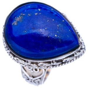 StarGems Natural Lapis Lazuli  Handmade 925 Sterling Silver Ring 9 F0004