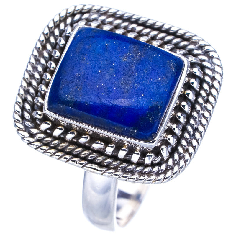 StarGems Natural Lapis Lazuli  Handmade 925 Sterling Silver Ring 9.25 F0023