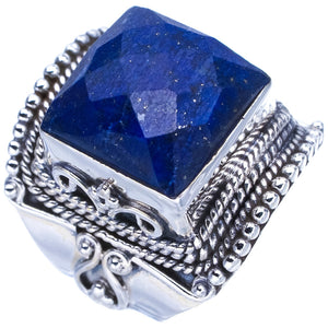 StarGems Natural Lapis Lazuli  Handmade 925 Sterling Silver Ring 6 F0029