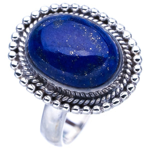 StarGems Natural Lapis Lazuli Handmade 925 Sterling Silver Ring 8.5 F0034