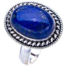 StarGems Natural Lapis Lazuli Handmade 925 Sterling Silver Ring 8.5 F0045