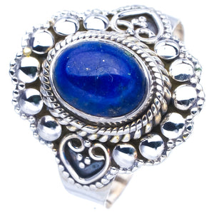 StarGems Natural Lapis Lazuli Handmade 925 Sterling Silver Ring 8.25 F0061
