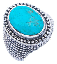 StarGems Natural Turquoise Handmade 925 Sterling Silver Ring 5.75 F0449
