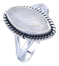 StarGems Natural Moonstone  Handmade 925 Sterling Silver Ring 7.75 F0706