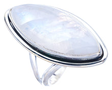 StarGems Natural Moonstone  Handmade 925 Sterling Silver Ring 8.25 F0758
