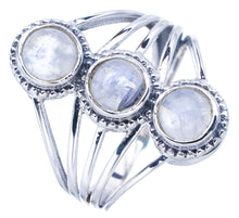StarGems Natural Moonstone  Handmade 925 Sterling Silver Ring 10.25 F0796