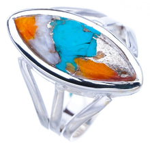 StarGems Natural Copper Chalcedony  Handmade 925 Sterling Silver Ring 7 F1174