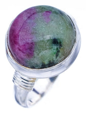 StarGems Natural Ruby Zoisite Handmade 925 Sterling Silver Ring 8.5 F1311