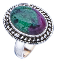 StarGems Natural Ruby Zoisite  Handmade 925 Sterling Silver Ring 6.25 F1609