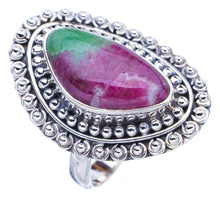 StarGems Natural Ruby Zoisite Handmade 925 Sterling Silver Ring 7 F1634