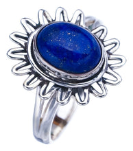 StarGems Natural Lapis Lazuli  Handmade 925 Sterling Silver Ring 9 F1811