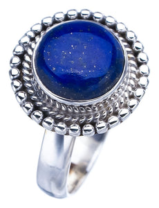 StarGems Natural Lapis Lazuli Handmade 925 Sterling Silver Ring 7.25 F1828