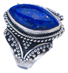 StarGems Natural Lapis Lazuli  Handmade 925 Sterling Silver Ring 8.25 F1838