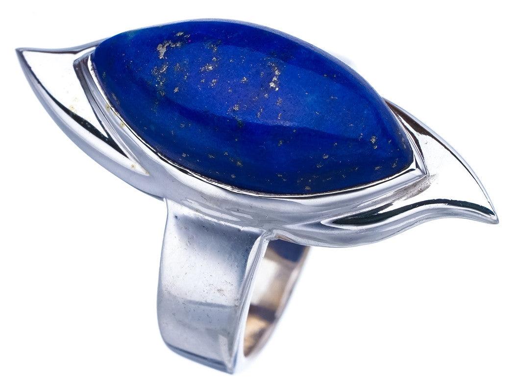 StarGems Natural Lapis Lazuli Handmade 925 Sterling Silver Ring 6.5 F1840
