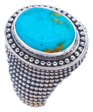 StarGems Natural Turquoise  Handmade 925 Sterling Silver Ring 8.25 F2310