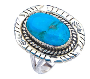 StarGems Natural Turquoise Pigeon Handmade 925 Sterling Silver Ring 8 F2313