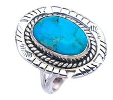 StarGems Natural Turquoise Pigeon Handmade 925 Sterling Silver Ring 8 F2321