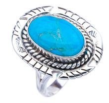 StarGems Natural Turquoise Pigeon Handmade 925 Sterling Silver Ring 9 F2328
