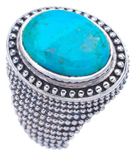 StarGems Natural Turquoise  Handmade 925 Sterling Silver Ring 6 F2337