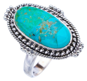 StarGems Natural Turquoise  Handmade 925 Sterling Silver Ring 8.75 F2339