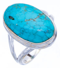 StarGems Natural Turquoise  Handmade 925 Sterling Silver Ring 7.5 F2340