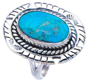 StarGems Natural Turquoise Pigeon Handmade 925 Sterling Silver Ring 6.75 F2351