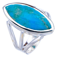 StarGems Natural Turquoise  Handmade 925 Sterling Silver Ring 6.25 F2369