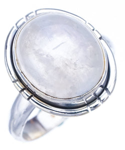 StarGems Natural Moonstone Handmade 925 Sterling Silver Ring 5 F2739