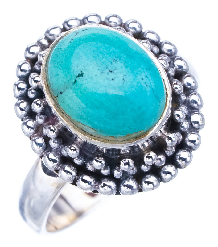 StarGems Natural Turquoise  Handmade 925 Sterling Silver Ring 6 F2771