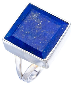StarGems Natural Lapis Lazuli  Handmade 925 Sterling Silver Ring 8 F3031