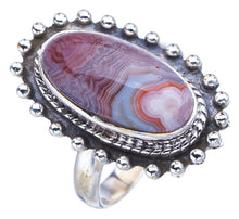 StarGems Natural Crazy Lace Agate  Handmade 925 Sterling Silver Ring 8 F3042