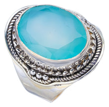 StarGems Natural Chalcedony  Handmade 925 Sterling Silver Ring 9 F3122