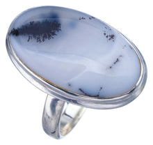 StarGems Natural Dendritic Opal  Handmade 925 Sterling Silver Ring 9.75 F3183