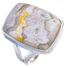 StarGems Natural Crazy Lace Agate  Handmade 925 Sterling Silver Ring 6.25 F3237