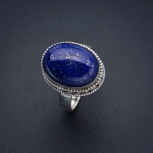 StarGems Natural Lapis Lazuli Handmade 925 Sterling Silver Ring 8 F0014