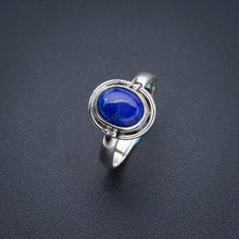 StarGems Natural Lapis Lazuli  Handmade 925 Sterling Silver Ring 8 F0021