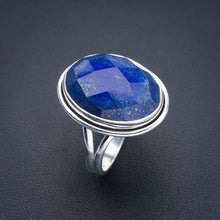 StarGems Natural Lapis Lazuli Handmade 925 Sterling Silver Ring 9.25 F0044