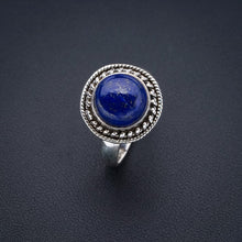 StarGems Natural Lapis Lazuli  Handmade 925 Sterling Silver Ring 7 F0048