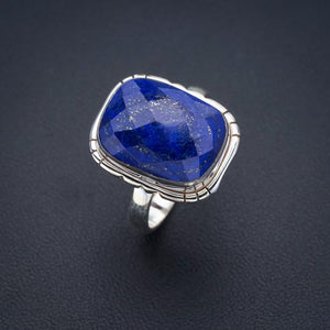 StarGems Natural Lapis Lazuli Handmade 925 Sterling Silver Ring 8.75 F0065