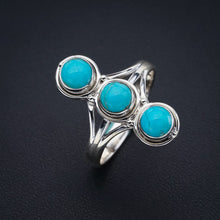 StarGems Natural Turquoise  Handmade 925 Sterling Silver Ring 10.5 F0432