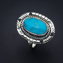 StarGems Natural Turquoise Pigeon Wings Handmade 925 Sterling Silver Ring 8.5 F0498