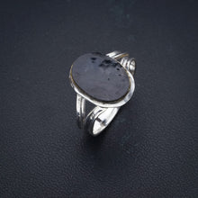 StarGems Natural Black Onyx  Handmade 925 Sterling Silver Ring 7.5 F0523
