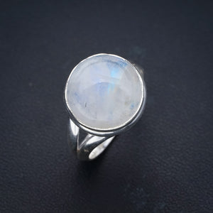 StarGems Natural Moonstone Handmade 925 Sterling Silver Ring 7 F0615