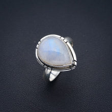 StarGems Natural Moonstone  Handmade 925 Sterling Silver Ring 5.75 F0702