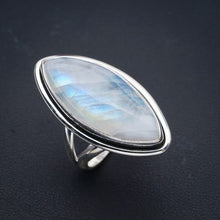 StarGems Natural Moonstone  Handmade 925 Sterling Silver Ring 8.25 F0758